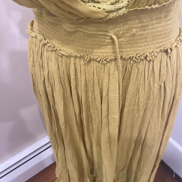 Free People Santa Maria Maxi Dress Endless Summer XSmall Gold NEW - Picture 6 of 7